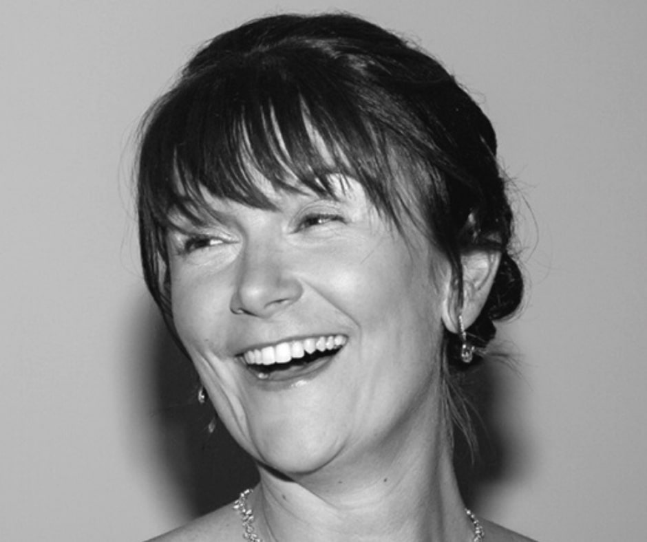 Black and white headshot portrait photo of Helen Crapper accountant